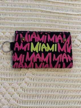 Robin Ruth Black Trifold Miami Wallet with White 'Have a Nice day!' Print